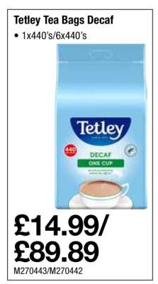 Tetley Tea Bags Decaf