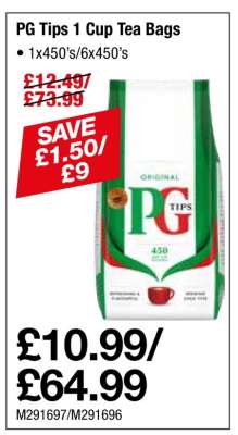 PG Tips 1 Cup Tea Bags