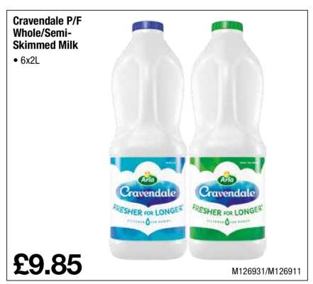 Cravendale P/F Whole/Semi-Skimmed Milk