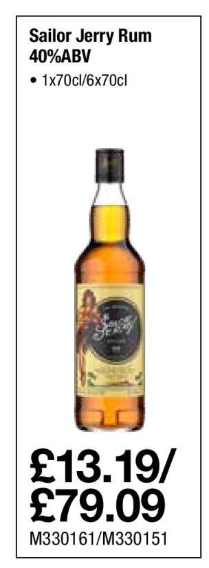 Sailor Jerry Rum 40% ABV