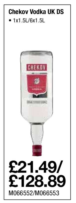 Chekov Vodka UK DS