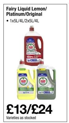 Fairy Liquid Lemon/Platinum/Original