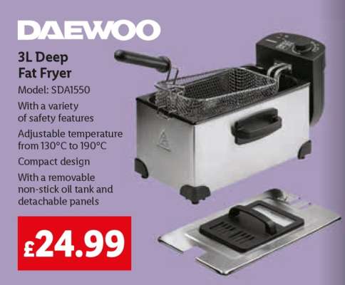 Daewoo 3L Deep Fat Fryer