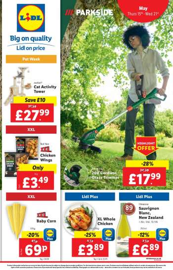 Lidl offer  - 15/05/2025 - 21/05/2025.