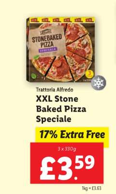 Trattoria Alfredo XXL Stone Baked Pizza Speciale