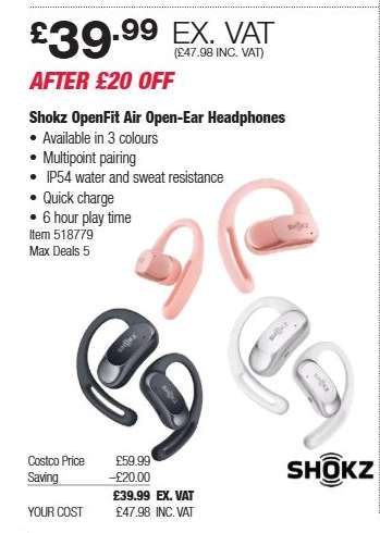 Shokz OpenFit Air Open-Ear Headphones