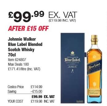 Johnnie Walker Blue Label Blended Scotch Whisky 70cl