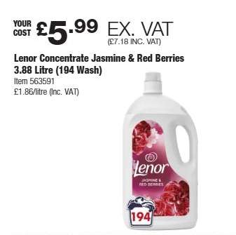 Lenor Concentrate Jasmine & Red Berries 3.88 Litre (194 Wash)