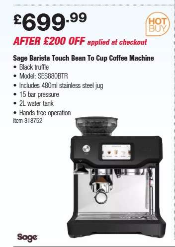 Sage Barista Touch Bean To Cup Coffee Machine