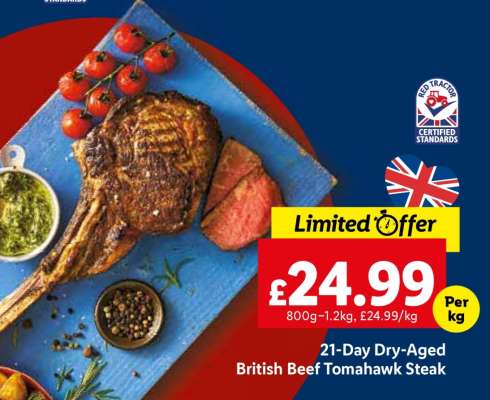 21-Day Dry-Aged British Beef Tomahawk Steak