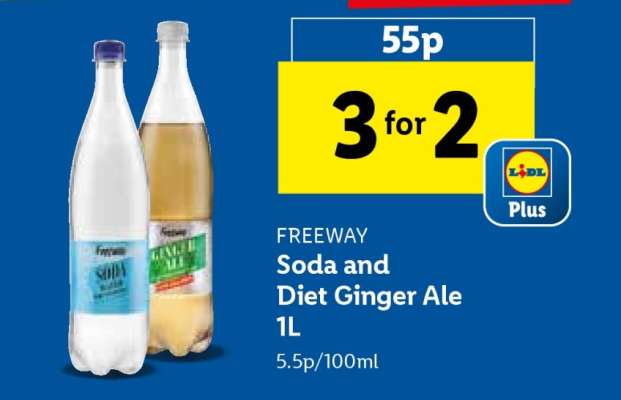 FREEWAY Soda and Diet Ginger Ale 1L