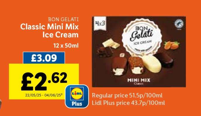 BON GELATI Classic Mini Mix Ice Cream