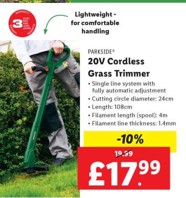 PARKSIDE 20V Cordless Grass Trimmer