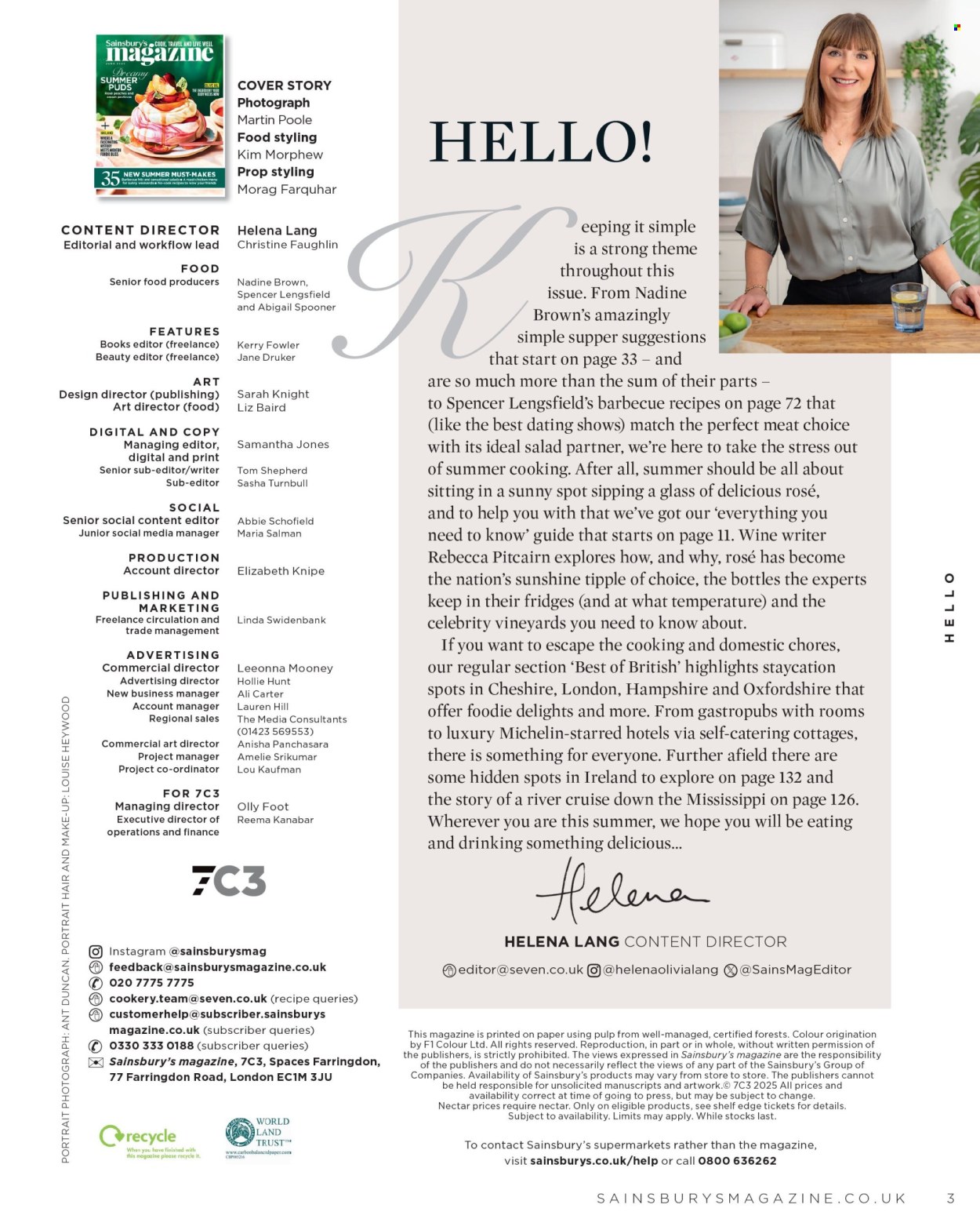 Sainsbury's offer. Page 3