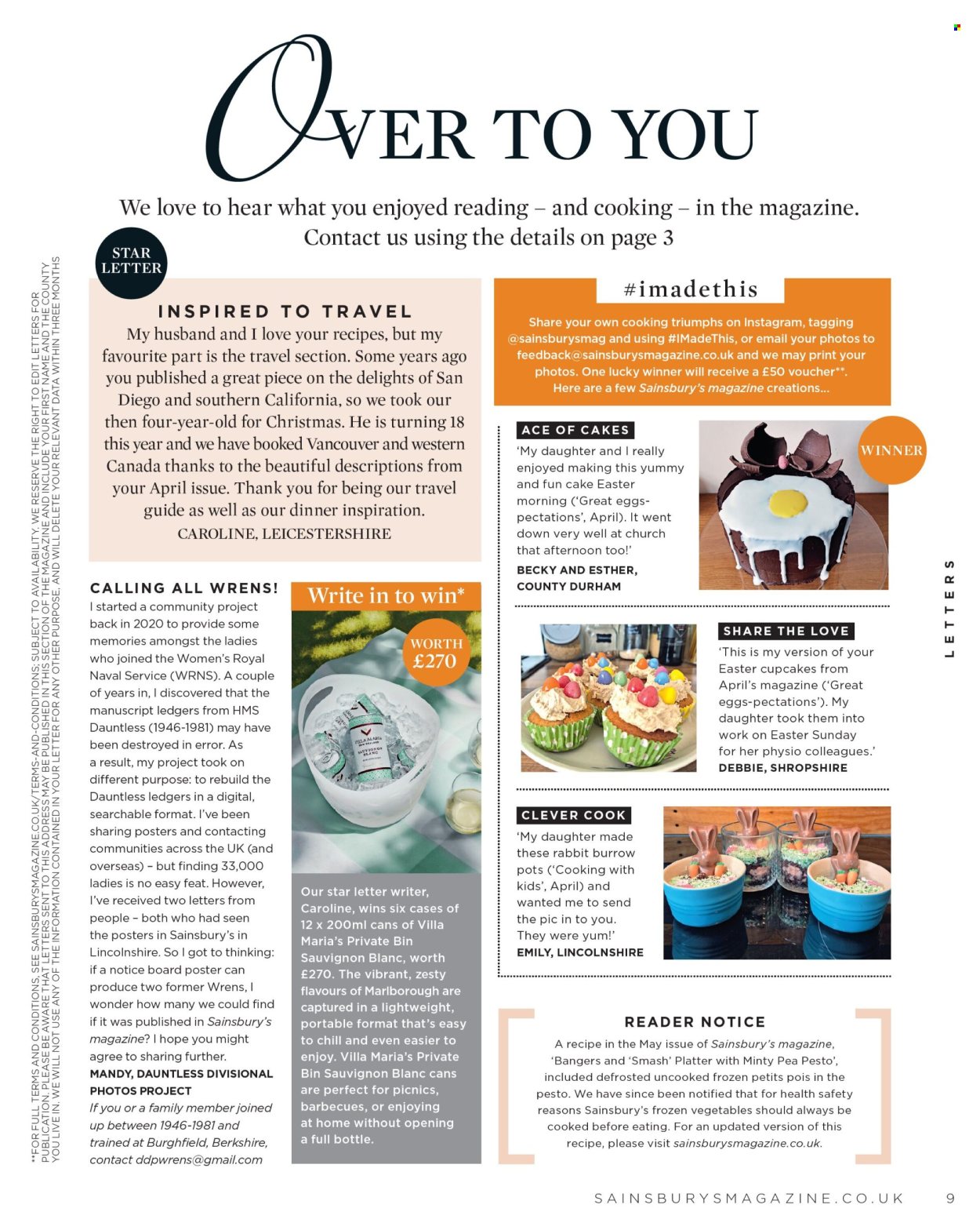 Sainsbury's offer. Page 9