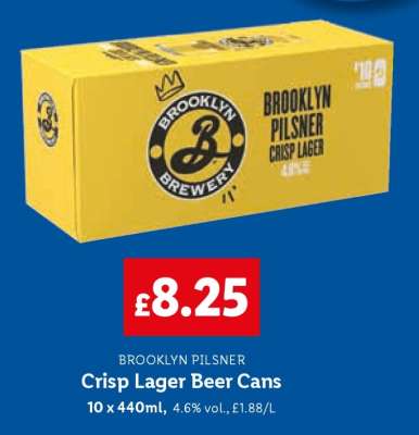 Brooklyn Pilsner Crisp Lager Beer Cans