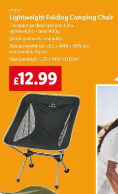CRIVIT Lightweight Folding Camping Chair