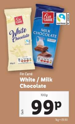 Fin Carré White / Milk Chocolate
