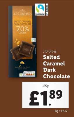 J.D Gross Salted Caramel Dark Chocolate