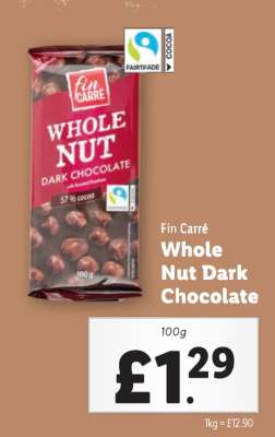 Fin Carré Whole Nut Dark Chocolate