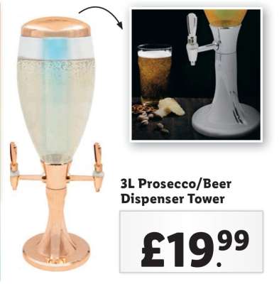 3L Prosecco/Beer Dispenser Tower