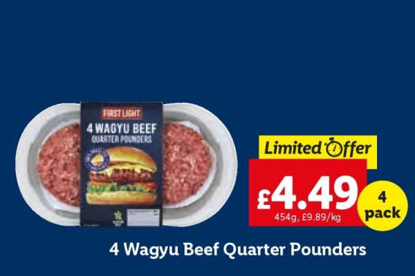 4 Wagyu Beef Quarter Pounders
