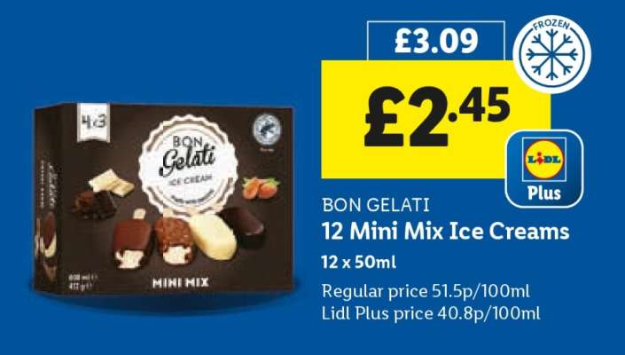 BON GELATI 12 Mini Mix Ice Creams