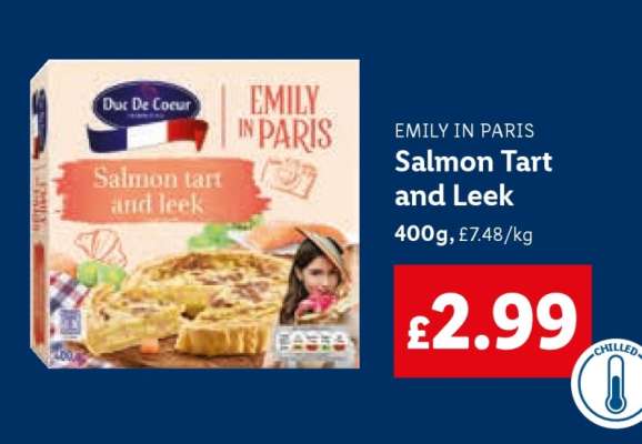 Emily in Paris Salmon Tart and Leek
