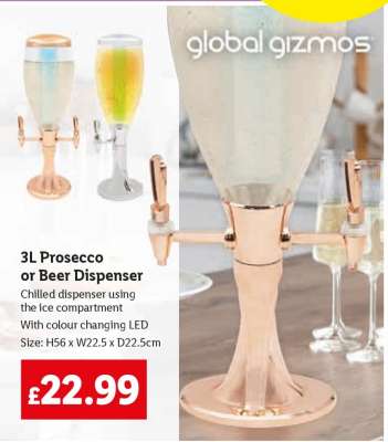 3L Prosecco or Beer Dispenser