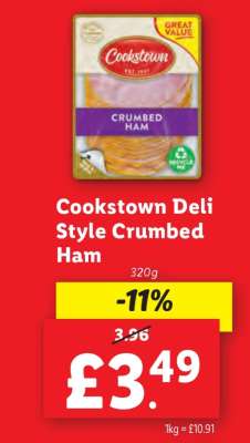 Cookstown Deli Style Crumbed Ham