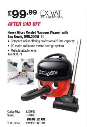 Henry Micro Corded Vacuum Cleaner with Eco Brush, HVR.200M-11