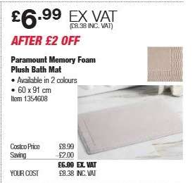 Paramount Memory Foam Plush Bath Mat