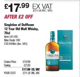 Singleton of Dufftown 12 Year Old Malt Whisky, 70cl