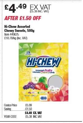 Hi-Chew Assorted Chewy Sweets, 500g