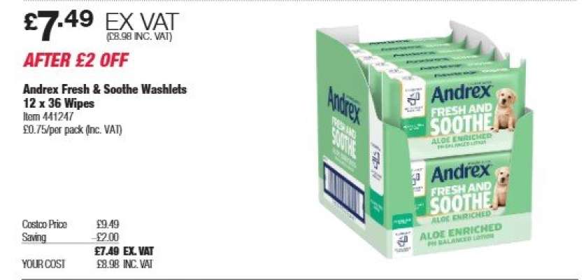 Andrex Fresh & Soothe Washlets