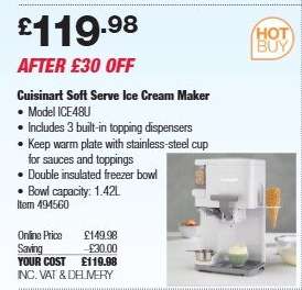 Cuisinart Soft Serve Ice Cream Maker
