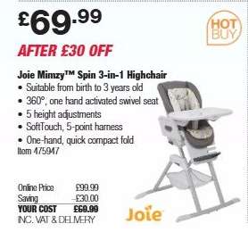 Joie Mimzy™ Spin 3-in-1 Highchair
