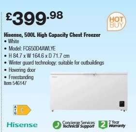 Hisense, 500L High Capacity Chest Freezer