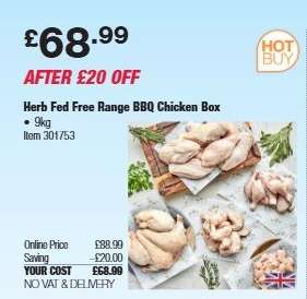 Herb Fed Free Range BBQ Chicken Box