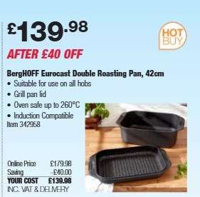 BergHOFF Eurocast Double Roasting Pan, 42cm