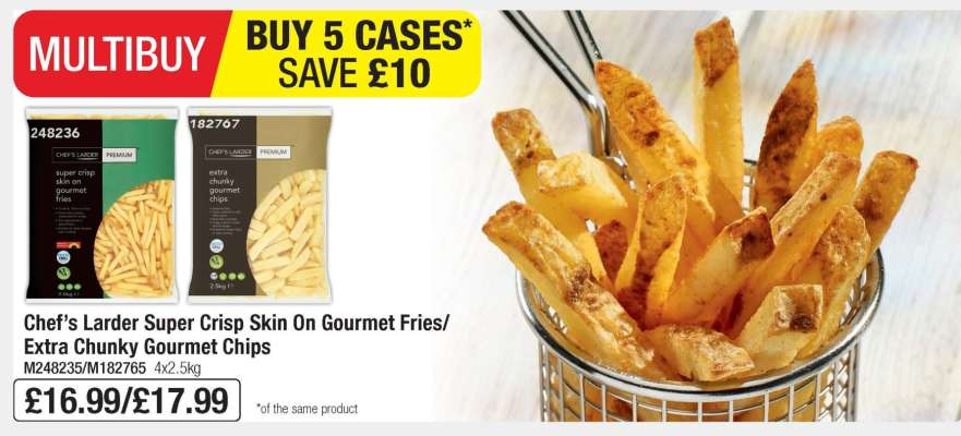 Chef's Larder Super Crisp Skin On Gourmet Fries/Extra Chunky Gourmet Chips