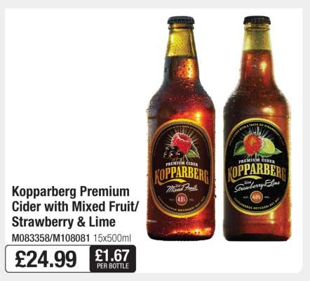 Kopparberg Premium Cider with Mixed Fruit/Strawberry & Lime