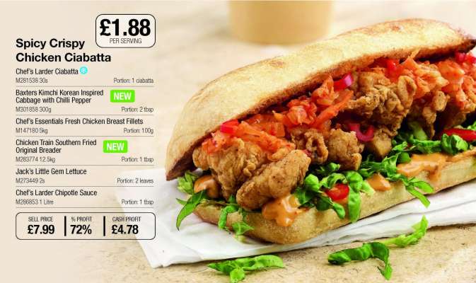 Spicy Crispy Chicken Ciabatta