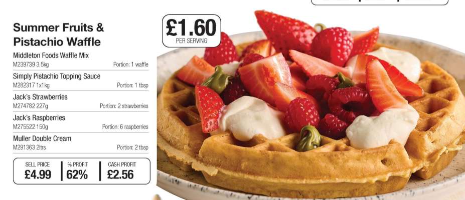 Summer Fruits & Pistachio Waffle