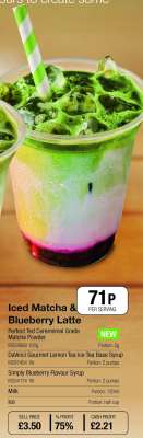 Iced Matcha & Blueberry Latte