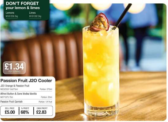 Passion Fruit J2O Cooler
