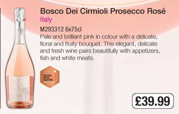Bosco Dei Cirmioli Prosecco Rosé
