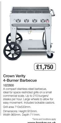 Crown Verity 4-Burner Barbecue