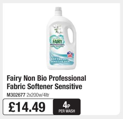 Fairy Non Bio Professional Fabric Softener Sensitive
