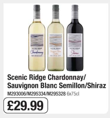 Scenic Ridge Chardonnay/Sauvignon Blanc Semillon/Shiraz